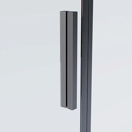 Душевая дверь Vincea Софт 2 (Soft 2) VDS-3SO2100CLGM 100x200 вороненая сталь, прозрачная