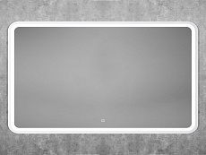 Зеркало Art&Max Genova 120x80 с подсветкой, белый матовый AM-Gen-1200-800-DS-F-White
