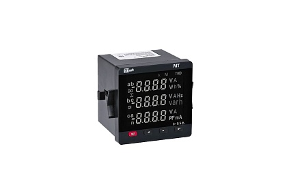Цифровой мультитметр DEKraft 96x96мм трехфазный, вход 100В 1А, LCD-дисплей МТ-96D 51427DEK