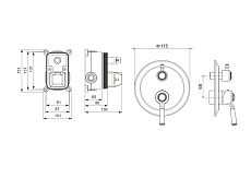 Смеситель для ванны Aquatek Классик AQ1546MB черный матовый