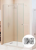 Душевая перегородка RGW Walk In WA-054 (WA-010 + Z-072) 80x195 хром, прозрачное 351005443-11