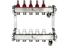 Коллектор нерж. Wester MUFS 1&quot;-3/4 в сборе с расходомерами на 5 выходов 0-32-1506