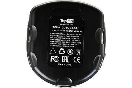 Аккумулятор для электроинструмента Bosch (Ni-Mh, 9.6В, 2.1Ач) Topon PN: 2607335707 TOP-PTGD-BOS-9.6
