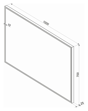 Зеркало Континент Sting Black Led 100x70 см с подсветкой ЗЛП104