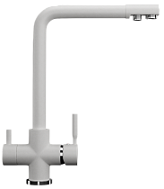 Смеситель для кухни Ulgran Classic U-016-341 с дополнительным краном, ультра-белый
