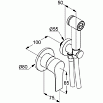 Смеситель с гигиеническим душем Kludi Zenta 489980565