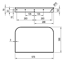 Консоль для раковины Ravak Yard X01778 белый