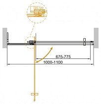 Душевая дверь Cezares Slider SLIDER-B-1-100/110-C-NERO 100/110x195 прозрачная, черный