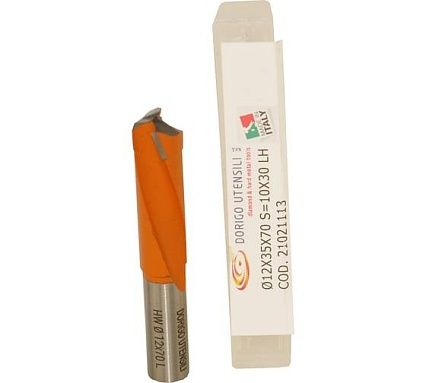 Сверло для глухих отверстий DORIGO HW Ø12x35x70 S=Ø10x30 Z=2 LH 21021113