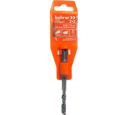 Бур Стандарт (8x50х110 мм; 2 резца + 2 спирали; SDS-Plus) Bohrer 30108110