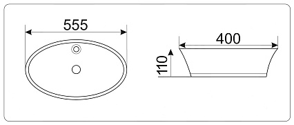 Раковина CeramaLux N 9436 55 см