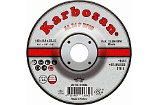 Диск шлифовальный по нержавеющей стали 115х6.4х22 мм INOX Karbosan KAR-910680