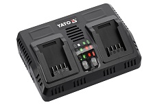 Двойное интеллектуальное зарядное устройство Yato 18 В, 2,4-4,5 A YT-828501