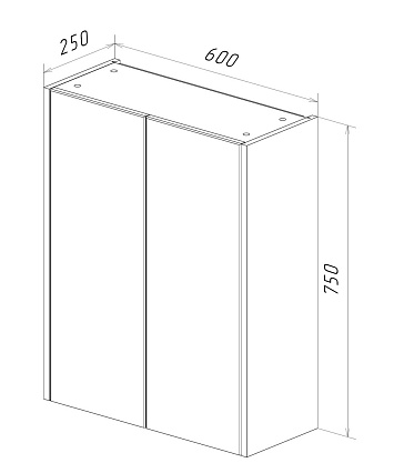 Шкаф подвесной Lemark Combi 60 см дуб кантри LM03C60SH-dub