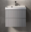 Тумба с раковиной AQUAme S1 60 см серый