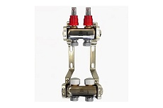 Коллекторный блок для теплого пола и радиаторного отопления Gekon 1x3/4EU, 2 отверстия GK 75102