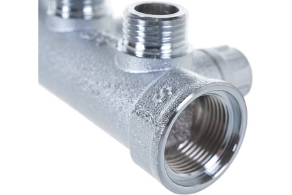 Запорный коллектор FAR 3/4" с 3 отв. 1/2" НР, плоск.присоед. FK 3870 3412TP