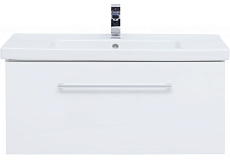 Тумба с раковиной Dreja Big Inn 100 см белый глянец