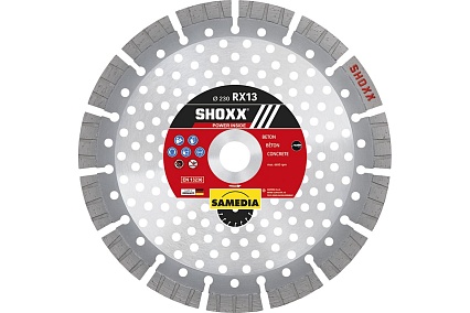 Диск алмазный для резки бетона SHOXX RX13 (230х22.23 мм; 15 сегментов) SAMEDIA 310508