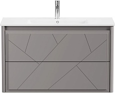 Тумба с раковиной Allen Brau Paris 100 см платина матовый