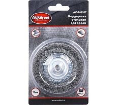 Стальная плоская мягкая кордщетка  для дрели 75 мм AV Steel AV-840107