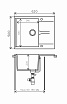 Кухонная мойка Polygran Gals-620 №36 белый хлопок 62 см