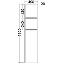 Стеллаж для полотенец Burgbad Coco 40x180 см, черный