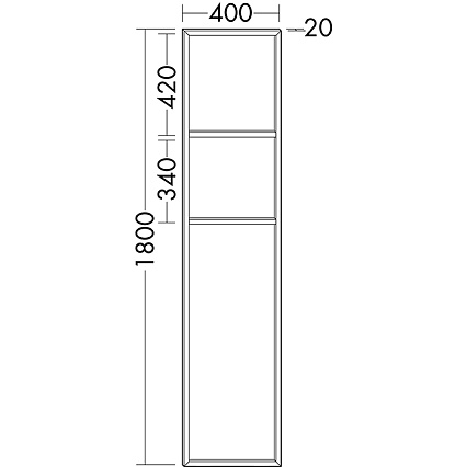 Стеллаж для полотенец Burgbad Coco 40x180 см, черный