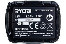 Аккумулятор RB12L20 (12В; 2А*ч; Li-Ion) Ryobi 5133005089