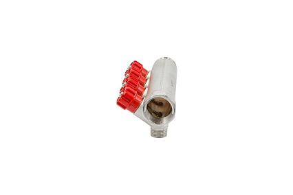 Коллектор VRT 1"x1/2", с регулировочными вентилями, 4 выхода 524075