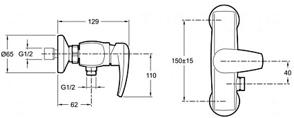 Комплект для ванны/душа Jacob Delafon Panache 3 in 1 E72240/E71241/E14330