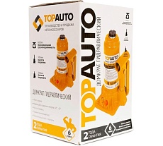 Гидравлический бутылочный домкрат TopAuto 6т, h 200-405 мм,с клапаном,в коробке ДБК-06