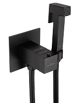 Смеситель Wonzon&Woghand WW-88829910-MB с гигиеническим душем, термостат, черный матовый