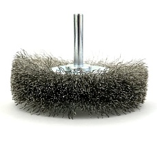 Щетка дисковая EuroBrush Д80x19 c хв-м д6x30, ворс гофр нерж сталь 0,20, до 20000 об/мин код 13-092 EB-D80SS3