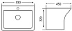 Раковина WeltWasser ROTBACH 006 GL-WT 53 см, 10000003801 белый глянец