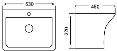 Раковина WeltWasser ROTBACH 006 GL-WT 53 см, 10000003801 белый глянец