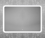 Зеркало Art&Max Genova 100x80 с подсветкой, белый матовый AM-Gen-1000-800-DS-F-White