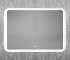 Зеркало Art&Max Genova 100x80 с подсветкой, белый матовый AM-Gen-1000-800-DS-F-White