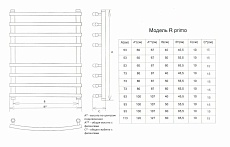 Полотенцесушитель водяной Двин R primo 1&quot;-3/4&quot;-1/2&quot; 55x80 хром