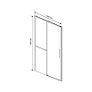 Душевая дверь Vincea Слим Софт (Slim Soft) VDS-1SS120CGGM 120x200 вороненая сталь, тонированная