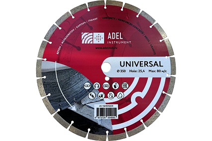 Диск алмазный Universal 350x3.2x25.4 мм Адель AI-1501010201