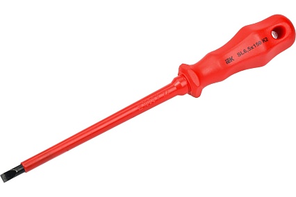 Диэлектрическая отвертка IEK ARMA2L 3 SL6,5x150 K2 A2L3-SC30-K2-SL-65-150