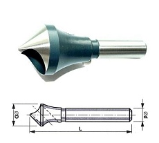 Зенкер со снятием стружки 2/5 (10х46 мм; хвостовик 6 мм; HSS) Bucovice Tools 742005