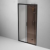 Душевая дверь Am.Pm Gem 110x195 прозрачное/бронзовое стекло, черный