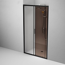 Душевая дверь Am.Pm Gem 110x195 прозрачное/бронзовое стекло, черный