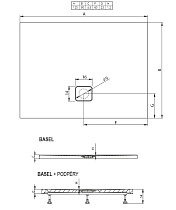 Поддон для душа Riho Basel 416 120x90 черный матовый