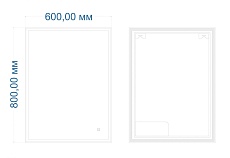 Зеркало Art&Max Catania 60x80 с подсветкой, AM-Cat-600-800-DS-F