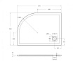Поддон для душа BelBagno TRAY-MR-UNO-RH-120/90-550-35-W-L-BO 120x90 четверть круга, левый, накладка белый
