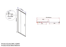 Душевой уголок Vincea Garda VSS-1G8012CLB 120x80 черный, прозрачное