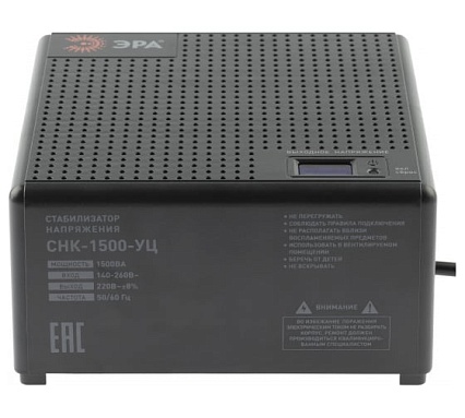 Компактный универсальный стабилизатор напряжения Эра CНК-1500-УЦ 140-260В/220В, 1500ВА Б0051111